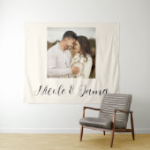 Verlobung für Personalisierte Fotos Wandteppich (Beispiel (Horizontal))