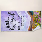 Verlobung Geschenk, Braut und Gräuel nur verheirat Strandtuch (Vorderseite)