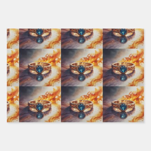 Verlobung Geschenkpapier Set (Vorderseite)