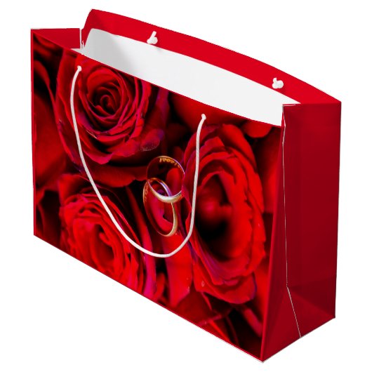 Verlobung-Geschenktasche Große Geschenktüte (Rückseite Schrägansicht)