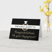 Verlobung Glückwunsch Persönliche geklappte Grußka Karte (Gelbe Blume)