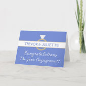 Verlobung Glückwunsch Persönliche geklappte Grußka Karte (Vorderseite)
