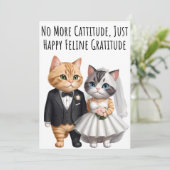 Verlobung Glückwünsche Cat Lovers Card Einladung (Stehend Vorderseite)