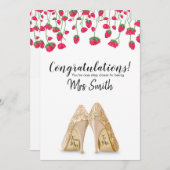 Verlobung Glückwunschkarte Einladung (Vorne/Hinten)