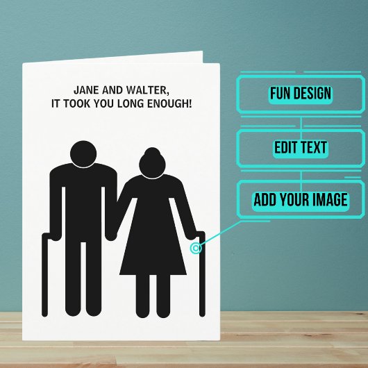 Verlobung Glückwunschkarte für ältere Menschen Karte