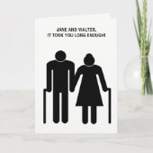 Verlobung Glückwunschkarte für ältere Menschen Karte (Vorderseite)