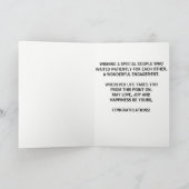 Verlobung Glückwunschkarte für ältere Menschen Karte (Innenseite)