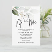 Verlobung Gold Eucalyptus Verlobt Einladung (Stehend Vorderseite)