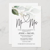 Verlobung Gold Eucalyptus Verlobt Einladung (Vorne/Hinten)