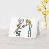 Verlobung heiraten mich Vorschlag Karte (Gelbe Blume)