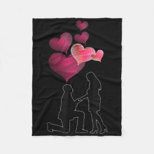 Verlobung - Heiraten Sie mich_ schlagen Verlobung Fleecedecke