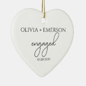 Verlobung Herzenslust Keramik Ornament (Rechts)