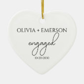 Verlobung Herzenslust Keramik Ornament (Vorne)