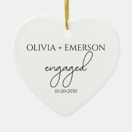 Verlobung Herzenslust Keramik Ornament