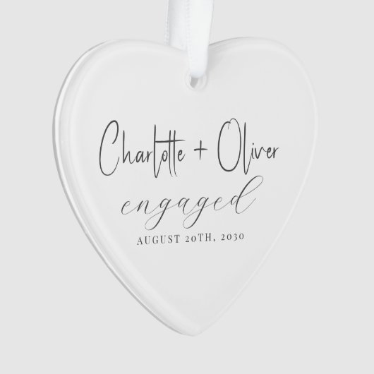 Verlobung Herzenslust Ornament (Vorderseite)