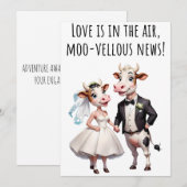 Verlobung Herzlichen Glückwunsch Cards Funny Cow C Einladung (Vorne/Hinten)