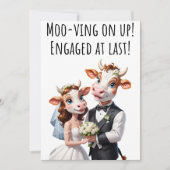 Verlobung Herzlichen Glückwunsch Cards Funny Cow C Einladung (Vorderseite)