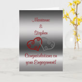 Verlobung Herzlichen Glückwunsch, die Herzen der M Karte (Gelbe Blume)