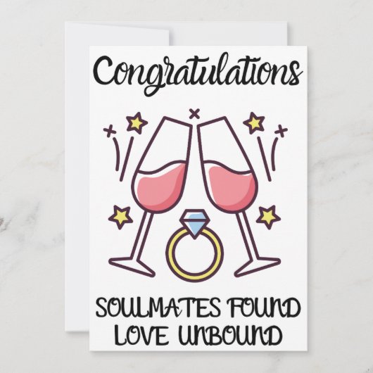 Verlobung Herzlichen Glückwunsch Einladung (Vorderseite)