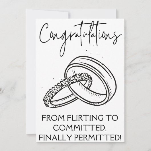 Verlobung Herzlichen Glückwunsch Einladung (Vorderseite)