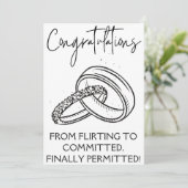 Verlobung Herzlichen Glückwunsch Einladung (Stehend Vorderseite)