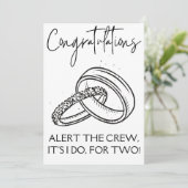 Verlobung Herzlichen Glückwunsch Einladung (Stehend Vorderseite)