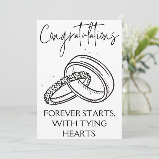 Verlobung Herzlichen Glückwunsch Einladung (Stehend Vorderseite)