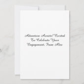 Verlobung Herzlichen Glückwunsch Einladung (Rückseite)