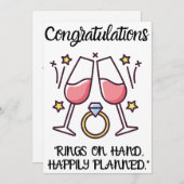 Verlobung Herzlichen Glückwunsch Einladung (Vorne/Hinten)