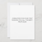 Verlobung Herzlichen Glückwunsch Einladung (Rückseite)