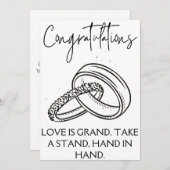 Verlobung Herzlichen Glückwunsch Einladung (Vorne/Hinten)