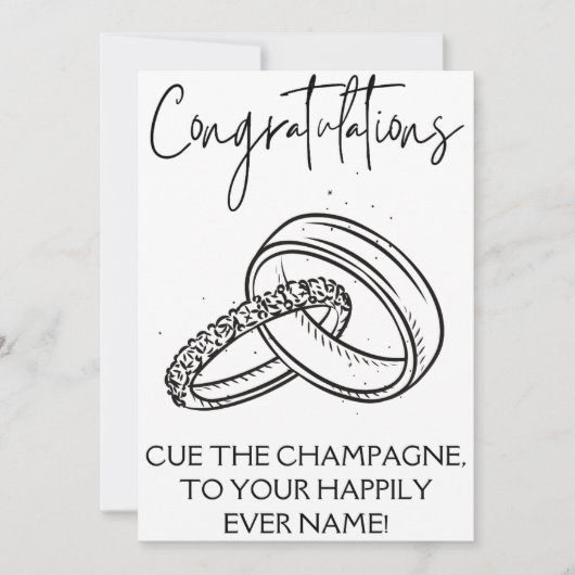 Verlobung Herzlichen Glückwunsch Einladung (Vorderseite)