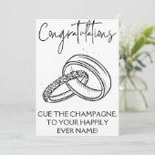 Verlobung Herzlichen Glückwunsch Einladung (Stehend Vorderseite)