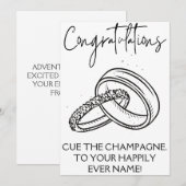 Verlobung Herzlichen Glückwunsch Einladung (Vorne/Hinten)