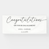 Verlobung Herzlichen Glückwunsch Handschrift Typog Banner (Horizontal)