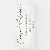 Verlobung Herzlichen Glückwunsch Handschrift Typog Banner (Vertikal)