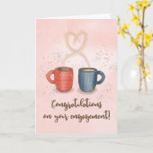 Verlobung Herzlichen Glückwunsch Kaffee Perfekte M Karte (Gelbe Blume)