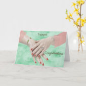 Verlobung Herzlichen Glückwunsch mit Hands & Ring Karte (Gelbe Blume)