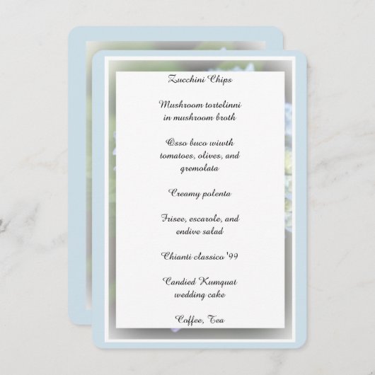 Verlobung Hochzeit Brautparty Flat Menu Menükarte (Vorne/Hinten)