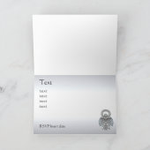 Verlobung Hochzeit der Karte Speichern Sie das Dat (Innenseite)