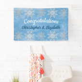 Verlobung Hochzeit der Modernen Wintergratulation Banner (Insitu)