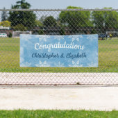 Verlobung Hochzeit der Modernen Wintergratulation Banner (Insitu)