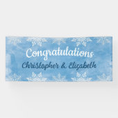 Verlobung Hochzeit der Modernen Wintergratulation Banner (Horizontal)
