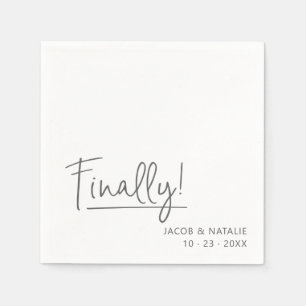 Verlobung / Hochzeit   Endlich!   Paper Napkin Serviette
