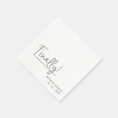 Verlobung / Hochzeit | Endlich! | Paper Napkin Serviette (Ecke)