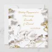 Verlobung Hochzeit oder Jubiläum Einladung (Vorderseite)