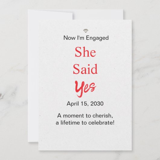 Verlobung Hochzeit Save The Date (Vorderseite)