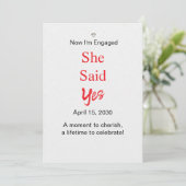 Verlobung Hochzeit Save The Date (Stehend Vorderseite)