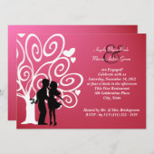 Verlobung/ Hochzeit Silhouette Einladung (Vorne/Hinten)