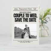 Verlobung Hochzeit Speichern Sie das Datum Breakin Save The Date (Stehend Vorderseite)